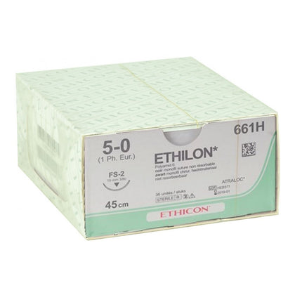 Sutura Monofilamento Ethicon Ethilon - 5/0 Ago 19 mm - Conf. 36 Pz.