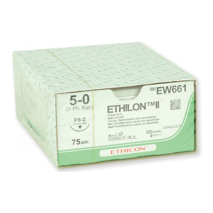 Sutura Monofilamento Ethicon Ethilon - 5/0 Ago 19 mm - Conf. 36 Pz.