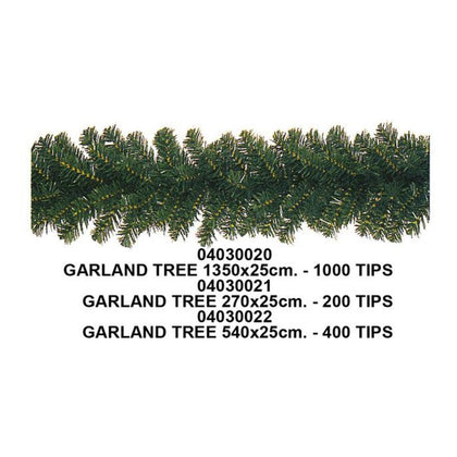 Festone natalizio in pino verde 1350x25 cm - decorazione addobbo natale