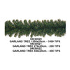 Festone natalizio in pino verde 1350x25 cm - decorazione addobbo natale