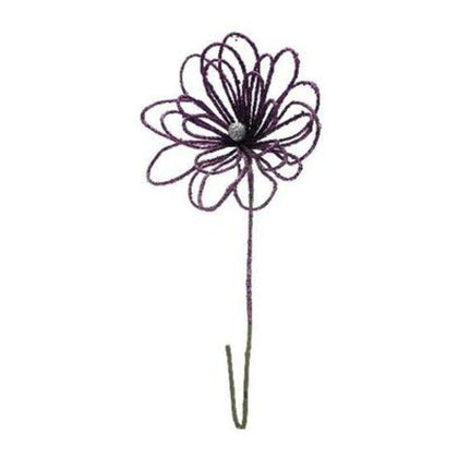 Fiore decorato addobbo decorazione natale 48 cm - colore viola