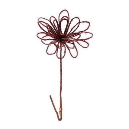 Fiore decorato addobbo decorazione natale 48 cm - colore rosso