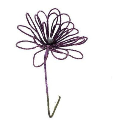 Fiore decorato addobbo decorazione natale 50 cm - colore viola