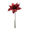 Fiore stella decorata addobbo decorazione natale 70 cm - colore rosso