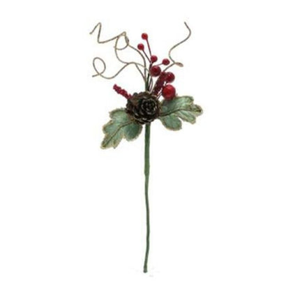 Decorazione per porta floreale natalizia 25 cm - colore rosso/verde - addobbo di natale