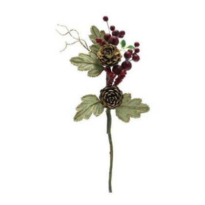 Decorazione per porta floreale natalizia 35 cm - colore rosso/verde - addobbo di natale