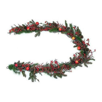 Ghirlanda natalizia con bacche + frutta 180 cm - addobbo decorazione natale