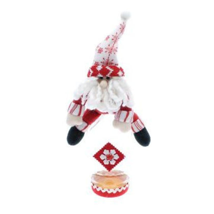 Scatola regalo natalizia babbo natale 30 cm - colore rosso/bianco