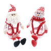 Scatola regalo natalizia babbo natale + snowman 45 cm - colore rosso/bianco