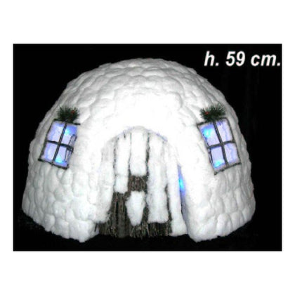 Igloo con luci a led 93x49x59 cm - decorazione addobbo natalizio