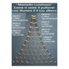Mantello catena luminosa per albero natale 320 Luci h210 cm - luci oro - decorazione addobbo natalizio