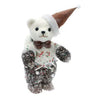 Orso polare con cappello babbo natale 26x19xh36 cm - decorazione addobbo natalizio