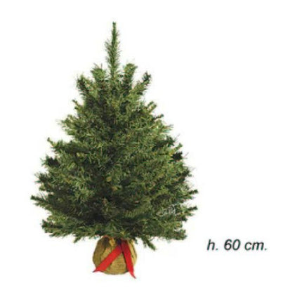 Albero pino di natale con sacco 63 rami - altezza 60 cm