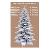 Albero pino di natale innevato 1394 rami - 210 cm - modello snow paris