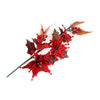 Ramo natalizio con fiori h120 cm - colore rosso/rame - decorazione addobbo natale