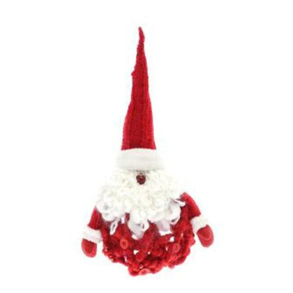 Sfera palla babbo natale per albero 30 cm - colore rosso/bianco - addobbo decorazione natalizia