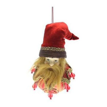 Sfera palla babbo natale per albero h21 cm - colore rosso - addobbo decorazione natalizia