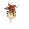 Sfera palla decorata per albero di natale Ø10 cm - oro/arancio - addobbo decorazione natale