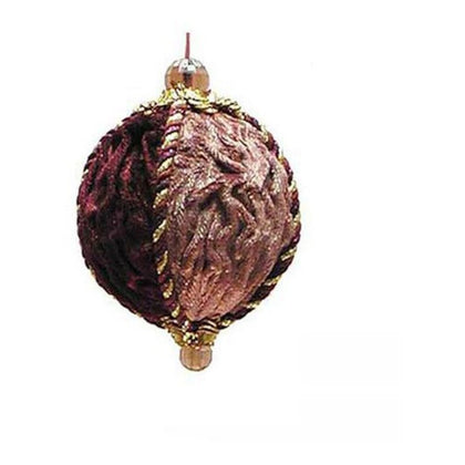 Sfera palla decorata per albero di natale Ø8 cm - viola - addobbo decorazione natale