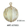 Sfera palla in organza per albero di natale  Ø20 cm - oro/bianco - addobbo decorazione natale