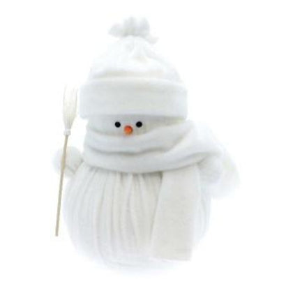 Pupazzo di neve natalizio h44 cm - colore bianco - decorazione addobbo natale