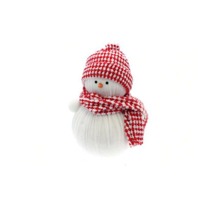 Pupazzo di neve natalizio h55 cm - colore bianco/rosso - decorazione addobbo natale