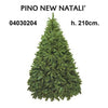 Albero abete di natale 1640 rami  - altezza 210 cm - colroe verde