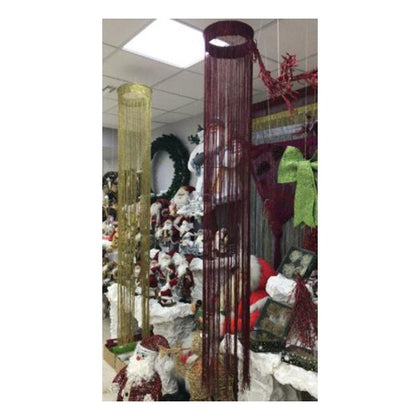 Tenda circolare natalizio 200 cm - colore rosso - decorazione addobbo natale