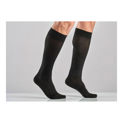 Gambaletto Cotone Unisex - Forte Compressione - Nero - 1 Paio