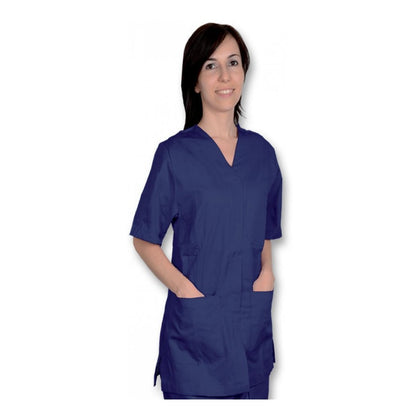 Casacca con Bottoni - Cotone/Pol. - Unisex - Blu - 1 Pz.