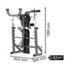 WBX-90 - Panca porta-bilanciere richiudibile con leg extension e arm curl