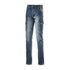 Pantalone da Lavoro con Tasconi Jeans Cargo Denim - Blu