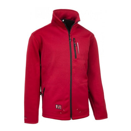 Giubbino Giacca con Zip e Tasche - Softshell Parker - Rosso