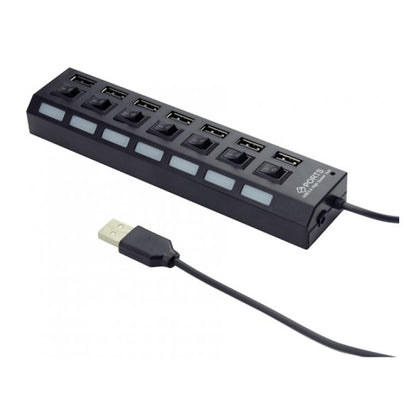 Hub 7 Porte Usb Uhb-U2P7-03 Nero