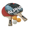Set Alpha - 2 racchette + 3 palline - ping pong