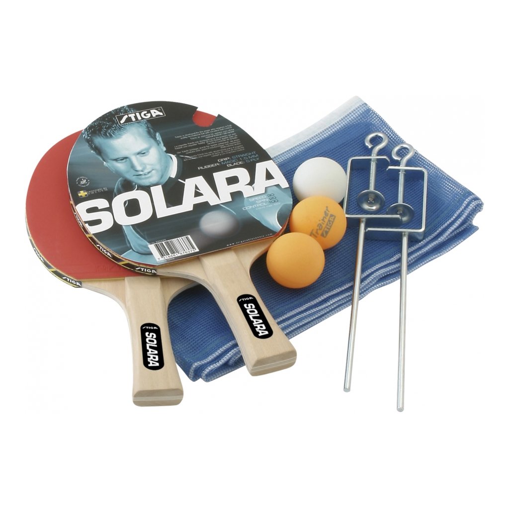 Set Solara - 2 racchette + 3 palline + rete + tendirete- ping pong