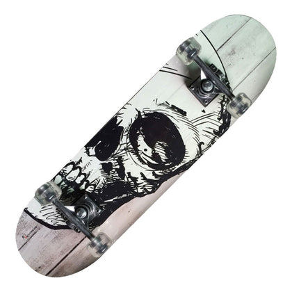 TRIBE PRO WHITE SKULL - Skateboard - acero multistrato - 79x20 cm