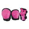 Set di protezioni KIDS - 2 ginocchiere + 2 gomitiere + 2 parapolsi - fucsia