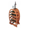 Cantinetta per bottiglie 23 posti - Botte in legno scuro - 49x26,5xH76 cm