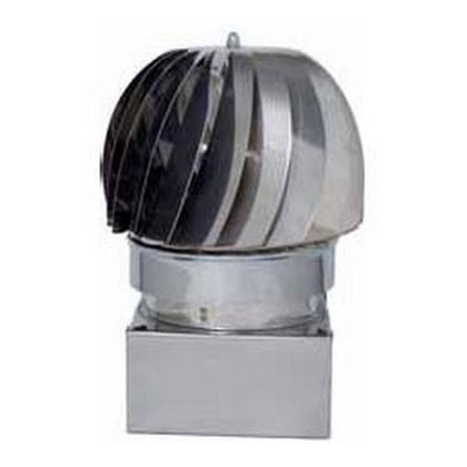 Fumaiolo Girevole Globo Inox Quadrato cm. 35X35