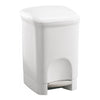 Pattumiera a Pedale Quadra lt. 5 - cm. 18,5X28 H Col. Bianco