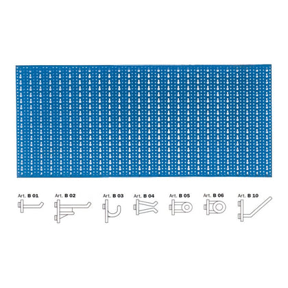 Pannello Portautensili con Ganci cm. 100X50 - Blu