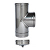 RACCORDO A T INOX AISI 316L PER STUFE + TAPPO Ø cm. 10