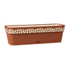 Balconetta Cloe con Riserva D'Acqua cm. 50X18X17 H Col.Terra D'Ombra