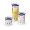 Barattolo Contenitore per Alimenti Tondo 2,2 Litri Bianco/Blu - Tosca