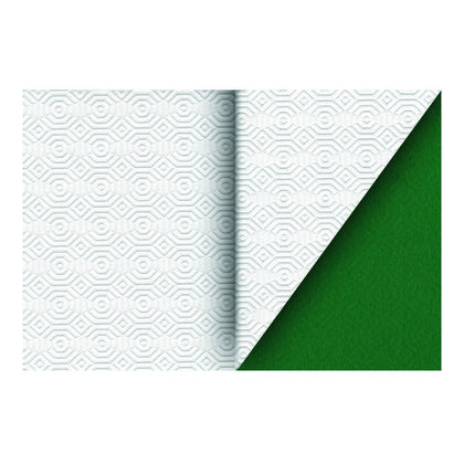 Tovagliato in Pvc Mollettone Bianco/Verde Rotolo cm.140 (H) X 20 mt (L)