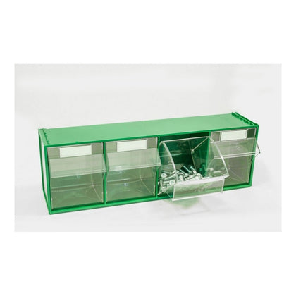 Cassettiera Componibile Fox 104 Verde 4 Cassetti mm. 600X177X206 H