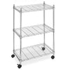 Mobile porta TV Scaffale in acciaio con 3 ripiani e ruote 61x36xh93 cm - YJ609 America