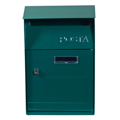 Cassetta Postale con tetto e serratura - 210x90xh325 mm - Verde - TX0084