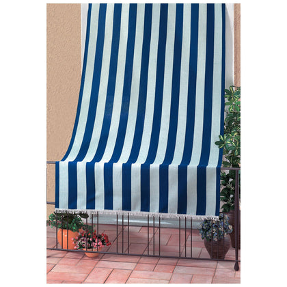 Tenda da sole antimosche 140xh250 cm in poliestere - bianco/blu